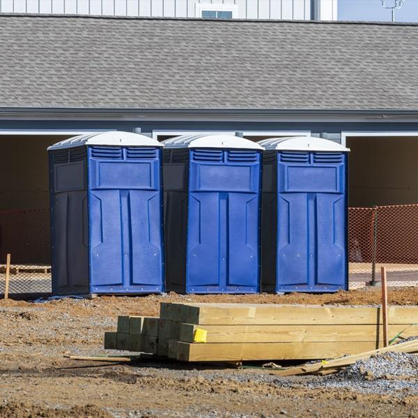 Heavy-duty construction site porta potty in Des Moines, Iowa